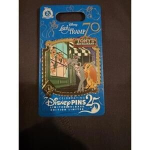 Disney Lady and the Tramp 70th Anniversary Limited Edition Pin